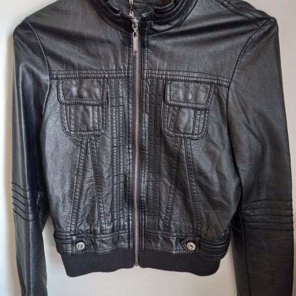 JouJou Faux Leather Jacket Size Small - Picture 5 of 5